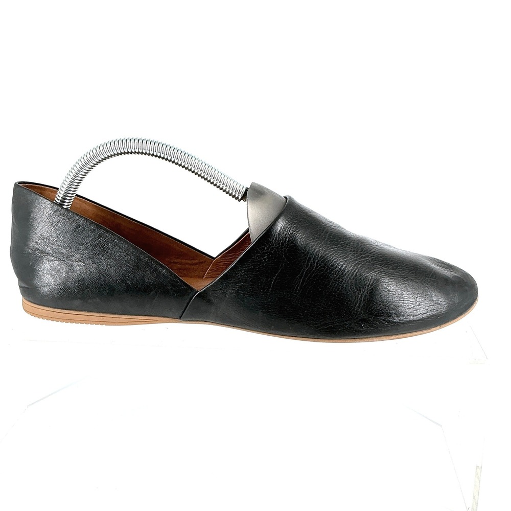 Miz Mooz Size 9 - 10 US 41 EU Black Leather D'Orsay Flats Almond Toe Shoes Kimmy